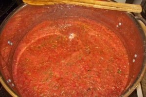 Salsa before Hot Pepper Mixture is added.